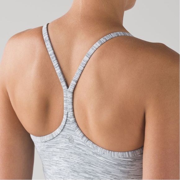 Lululemon Power Y Tank Top Wee Are From Space Gray White - Picture 3 of 14